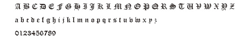 Old English Text　文字例